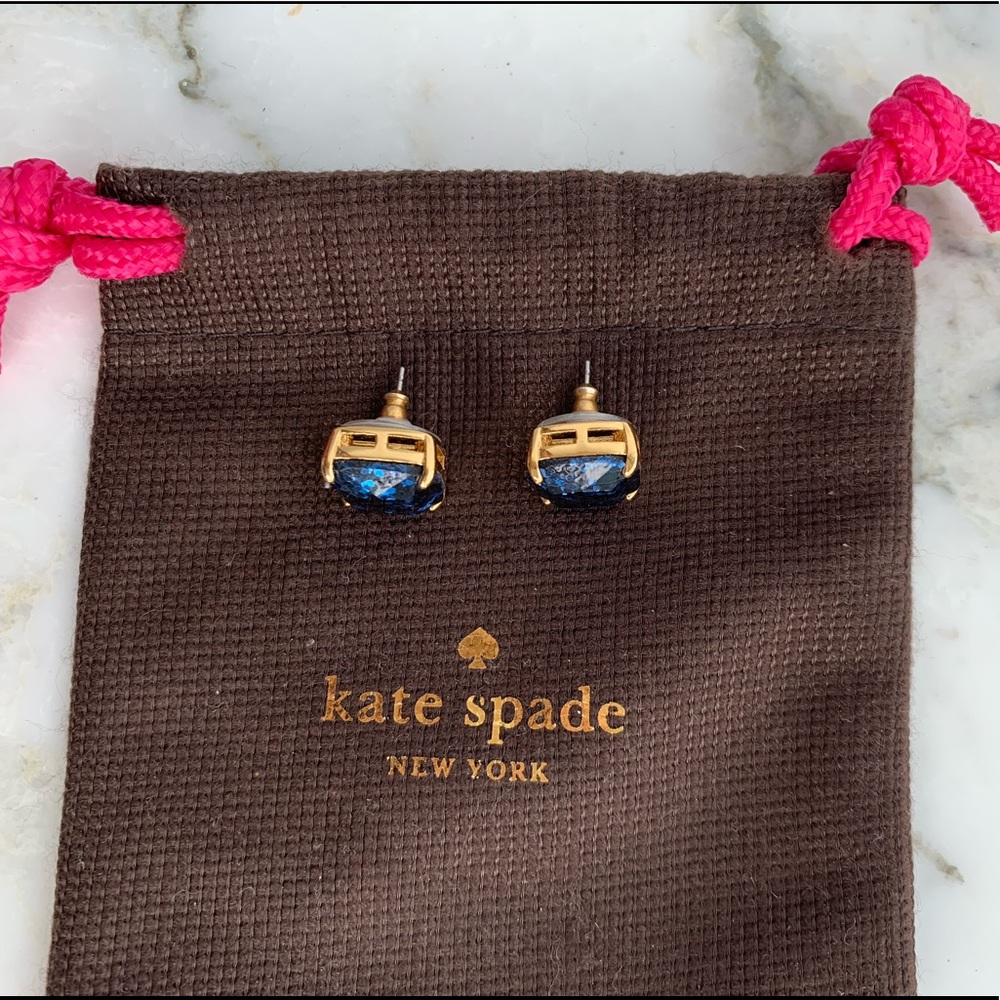 KATE SPADE sparkly blue stud earrings